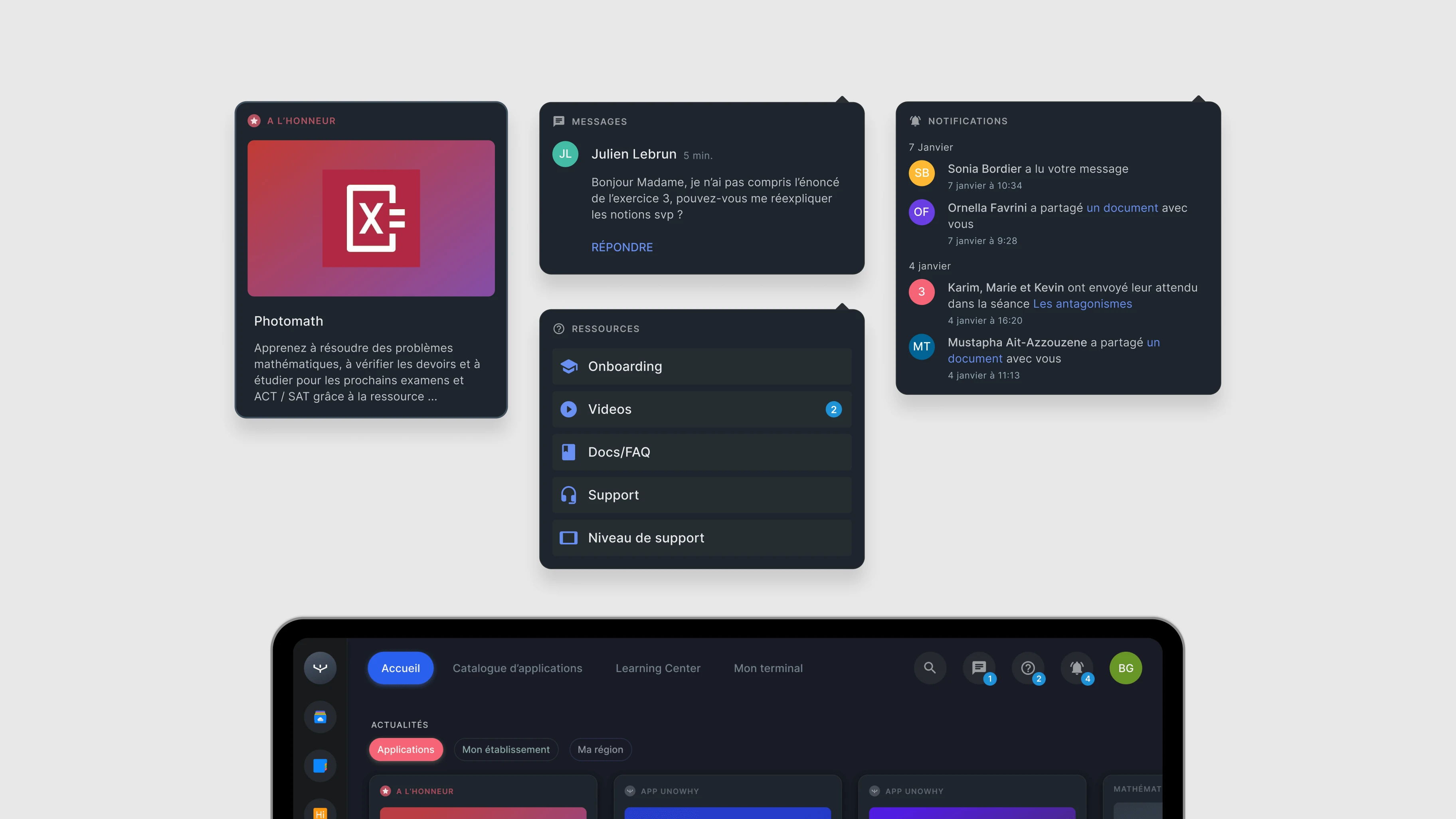 SQOOL Connect — UI